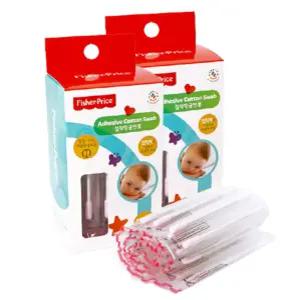 신생아 점착 면봉 아기 접착 면봉 코 코딱지 귀 귀지 청소 낱개포장 50매 2개