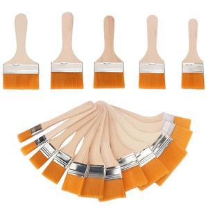 국립짐 36피스 아트 페인트 브러시 세트 - 수채화, 바니시, 세라믹 및 도자기 페인팅을 위한 내구성 있는 나일론 브리스틀이 다용도 플랫 헤이크 아티스트를 완벽한 구색 (1-12#)