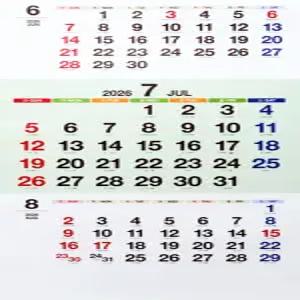 2026년 굵고진한 점보사이즈 3단달력 780mm 초대형 벽걸이달력 고급형