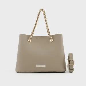 카멜리 소가죽 체인 숄더백 그레이 AL28-2813-GA