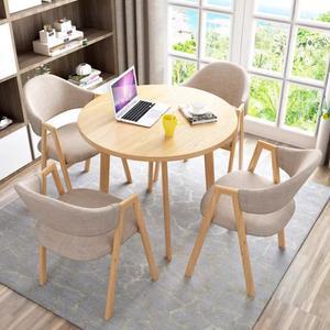 원형 테이블 의자 4인용 테라스 카페 원탁 휴게실 세트