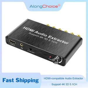 4K HDMI 5.1채널 오디오 추출기 디코더 AC3/DTS 사운드 RCA 채널 앰프 아날로그 컨버터 (PS4 DVD 플레이어