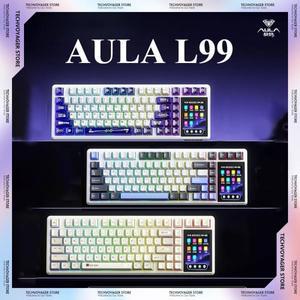 AULA L99 스크린 디스플레이 게이밍 키보드 핫 스왑 RGB 맞춤형 무선 트라이 모드 기계식 PC 오피스 e스포