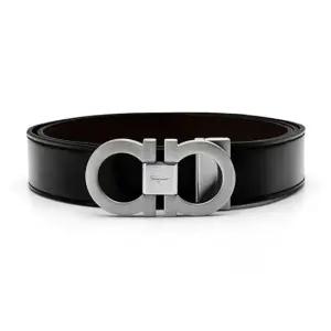 페라가모 67 9535 0644557 간치니 블랙 브라운 유광 양면 벨트