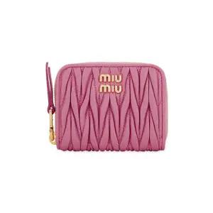 미우미우 여성 마테라쎄  나파 핑크 동전지갑 5MM268 AFPP F0638