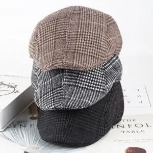 남성 중년 샤계절 야외용 남성베레모 헌팅캡 외출용 모자 베레모 노인모자 남성베레모 골프헌팅캡 겨울헌팅