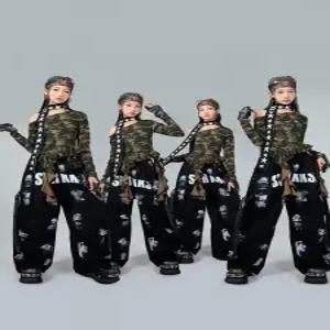 코드루이스 섹시 방송댄스복 밀리터리 프릴 댄스복 무대 공연 여아 쎈언니