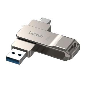 Lexar D40E 256GB 듀얼 USB 3.2세대 1형 타입-C 점프 드라이브, USB-C 플래시 메탈 하우징 회전 디자인 엄지 드라이브