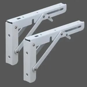 영달철물 벽고정 접이식 선반대 2p(화이트) 벽받침대 벽선반 벽걸이선반