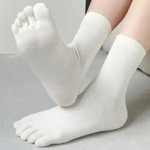 여성용 럭셔리 발가락 중목 양말 10켤레