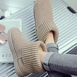 [라일리] Rly 니트 슈즈 운동화 방한 부츠 기모 숏 보온 겨울