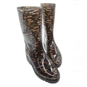 [라일리] Rly 낚시장화 농사장화 여자용 플라워 반장화 255