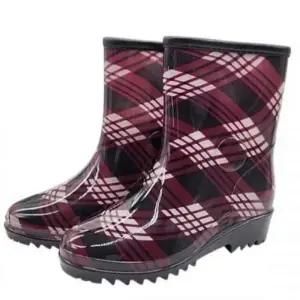 [라일리] Rly 방수장화 낚시장화 여자용 체크 단장화 230