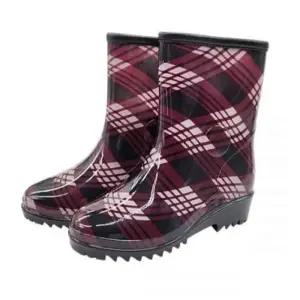 [라일리] Rly 작업용장화 작업장화 여자 체크 단장화 250mm