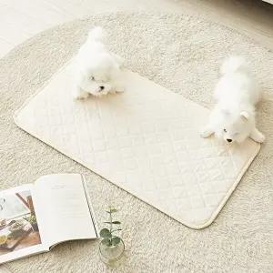 [눕자]눕자 카본 탄소 강아지 고양이 전기방석 소프트극세사 베이지 특대형 50X90
