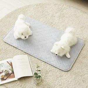 [눕자]눕자 카본 탄소 강아지 고양이 전기방석 소프트극세사 그레이 특대형 50X90