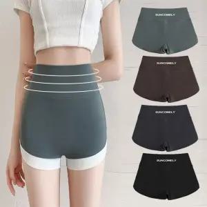 [아우트]여성 배색 바이크 요가 필라테스 3부 5부