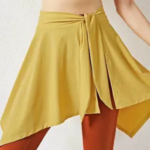 [아우트]레깅스 랩스커트 힙커버 스판덱스 옐로우