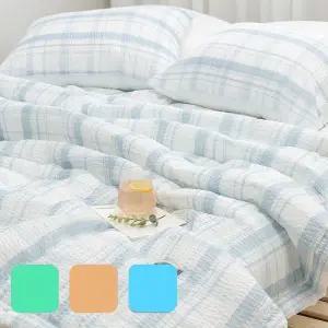 [골드스마일]레브니 시어서커 여름 냉감 누빔이불 Q 3컬러