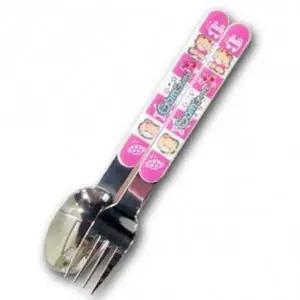 [골드스마일]어린이 스푼 세트 곰고미 유아 칼라 이유식 포크 이유식그릇