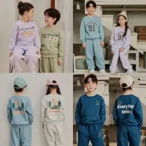 룰루모어 봄 가을 상하복세트 주니어 유아동 상하복세 흐티 멀티 가을 겨울 남아 여아 아동 맨투맨 이너