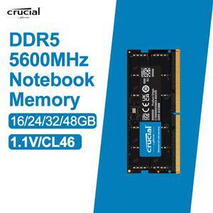 중요한 RAM 16GB 24GB DDR5 5600MHz PC5-44800 노트북 메모리 비 ECC SODIMM