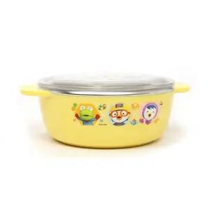 [골드스마일]투명 스텐 그릇 뚜껑 대접 국 그릇 덮는 물결무늬 빨대물통