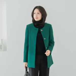 [마담4060]엄마옷 마담4060 클래씨마담 볼드버튼하프 데일리 여성 자켓-RJK2511005-