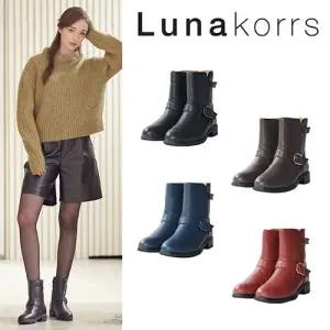 [최초공개][루나코어스] 25FW 양가죽 클래식 버클 스트랩 앵클부츠