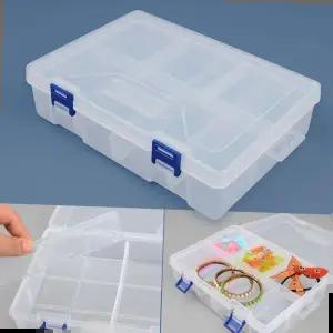 2단정리함 2단8칸 투명 수납박스 비즈 악세서리 삔통 블록정리함