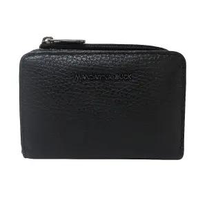 만다리나덕 멜로우 레더 송아지 가죽 지퍼 지갑 지폐 동전 네로 FZP77001