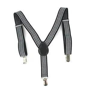 서스펜더 정장멜빵 검정 줄무늬 소인멜빵 멜빵 발표회멜빵