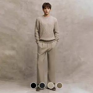 114919 기모 와이드 밴딩 슬랙스