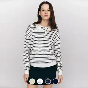 355513 여 14gg 버튼 폴로넥 니트 스웨터