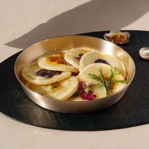 방짜유기 모던 메인 요리접시