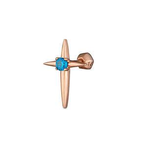 [ADY1975]14K 블루 픽 십자가 피어싱