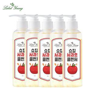 [라벨영][5개 세트] 쇼킹사과초클렌저 200ml/ 유분+피지+노폐물케어 약산성클렌징+문제성 피부전용