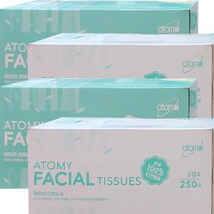 애터미 프리미엄 미용티슈 250매(2겹)X16개/100%천연/무형광