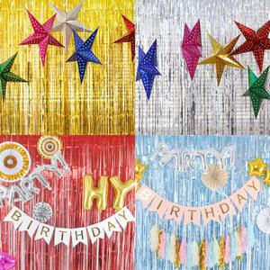 (파티장식은박수술커튼총모음) 생일 반짝이 가랜드