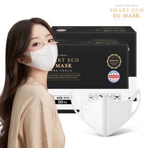 [스마트에코 이유마스크] 국산/새부리형/3D/일회용마스크 성인용 화이트 100매