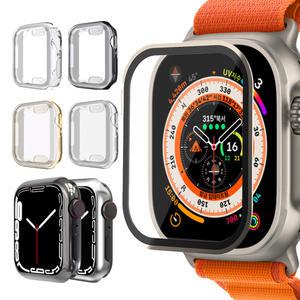 애플워치 49 38 40 41 42 44mm TPU 풀커버 / 메탈 베젤링 케이스 1 2 3 4 5 6 7 8 SE SE2 ultra