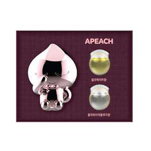 아우라 카카오 메탈 차량용방향제 어피치 세트, 본품, 1개 + 리필, 2개