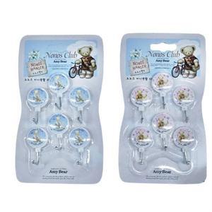 [라일리] Rly 노노스미니원형 6P 행거 미니원형곰돌이후크걸이세트