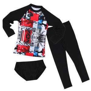 아이스샌드 주니어 여아동  래쉬가드 세트+ 3피스 초등학생 수영복 BR-8819