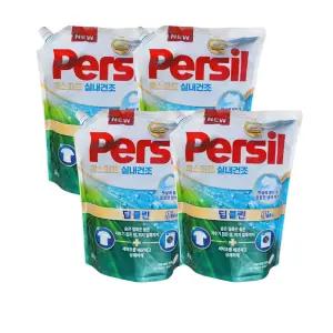 퍼실 딥클린 엑스퍼트 실내건조 2L 리필 4개 일반드럼겸용 액체세탁세제