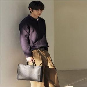 [갤러리아] [헤지스ACC] HJBA5F855BK 블랙 단색 가죽 서류가방