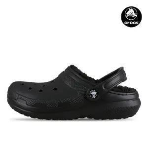 크록스 클래식 라인드 클로그 겨울 방한 털슬리퍼 203591-060