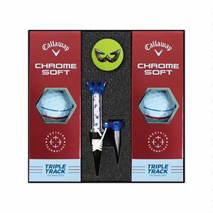 캘러웨이 크롬소프트 트리플트랙 화이트 6구 & 화이트볼 볼마커 세트
