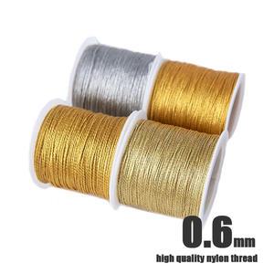 [비즈팩토리] 0.6mm 금사 은사 골드사 나이론실 비즈공예 만들기재료 매듭팔찌 태슬 마크라메 부자재  판매단위 10M(미터)