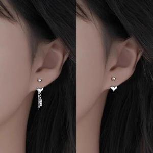 노르디 2타입 드롭 피어싱 귀걸이 (925 silver)